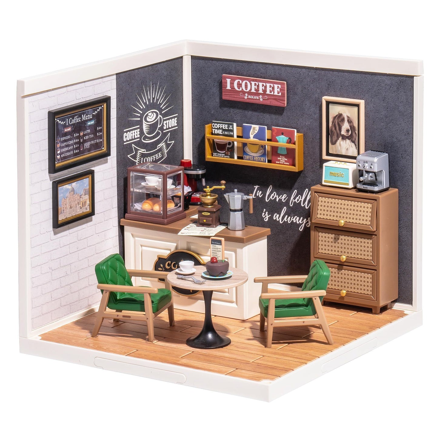 Miniature house kit components and building materials
