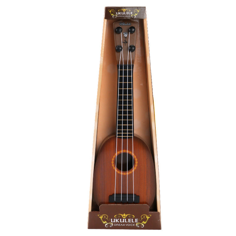 Close-up of simulation ukulele design and colorful details