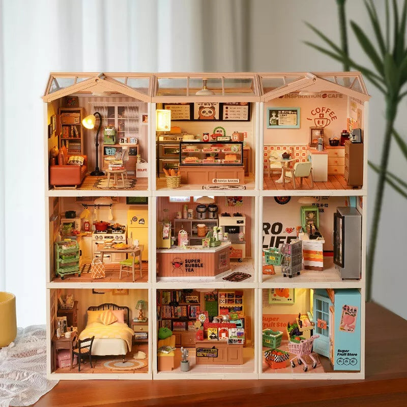 Rolife DIY miniature house building kit complete package