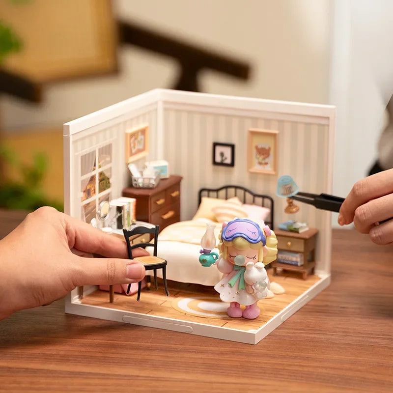 Completed DIY miniature house display model
