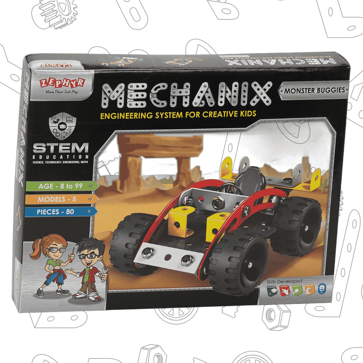 Box of Lepin MECHANIX Monster Buggies STEM education set for creative kids