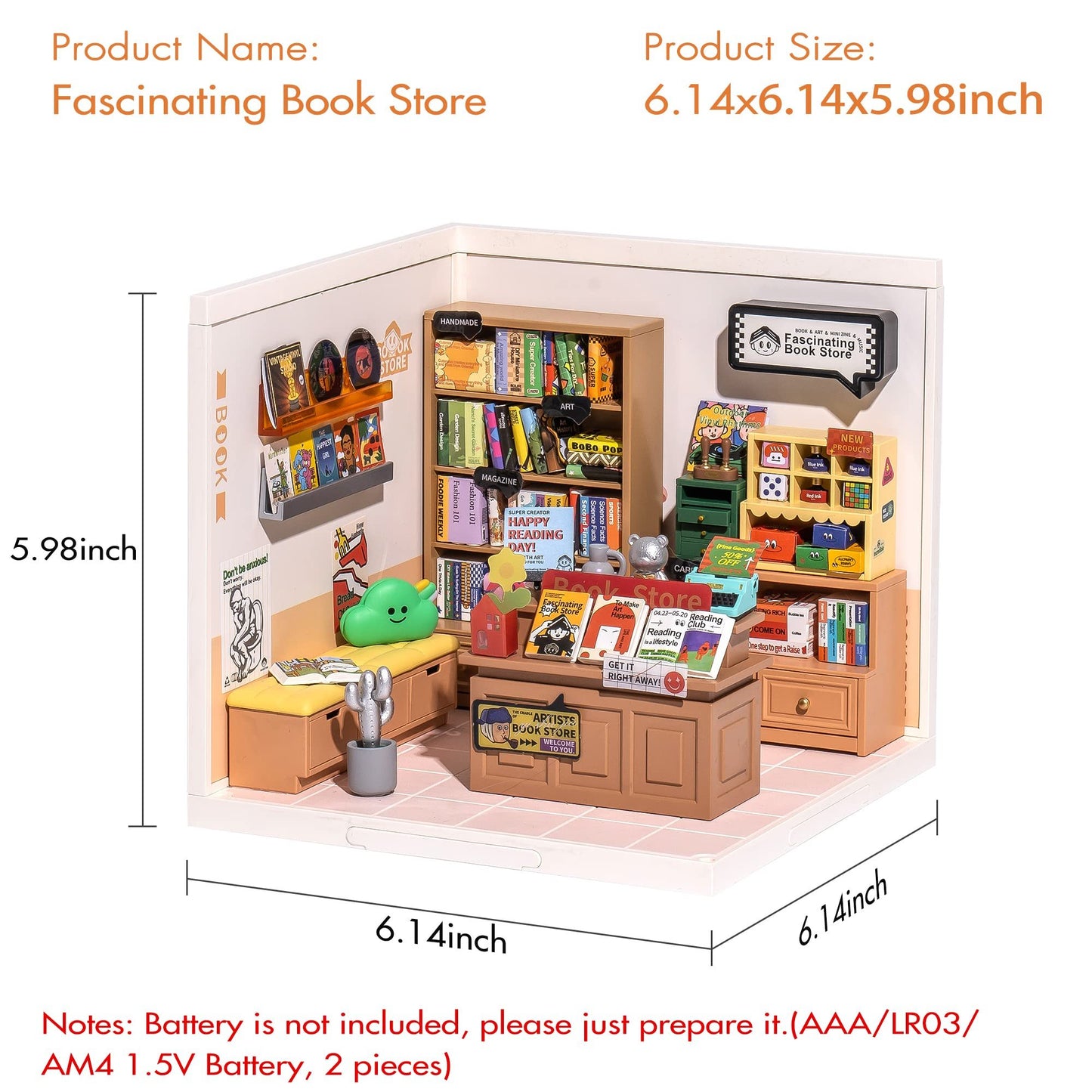 Assembled miniature house final result showcase